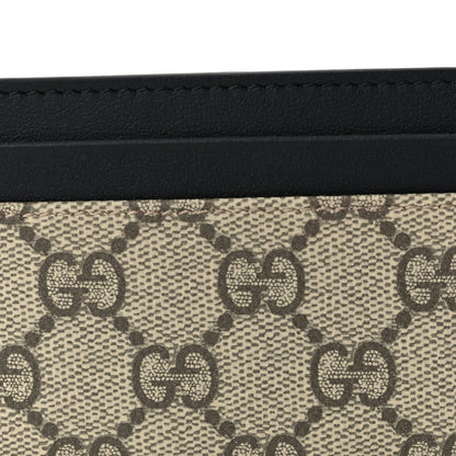 Gucci GG Supreme Monogram Calfskin Card Holder Beige Black 5 of 8