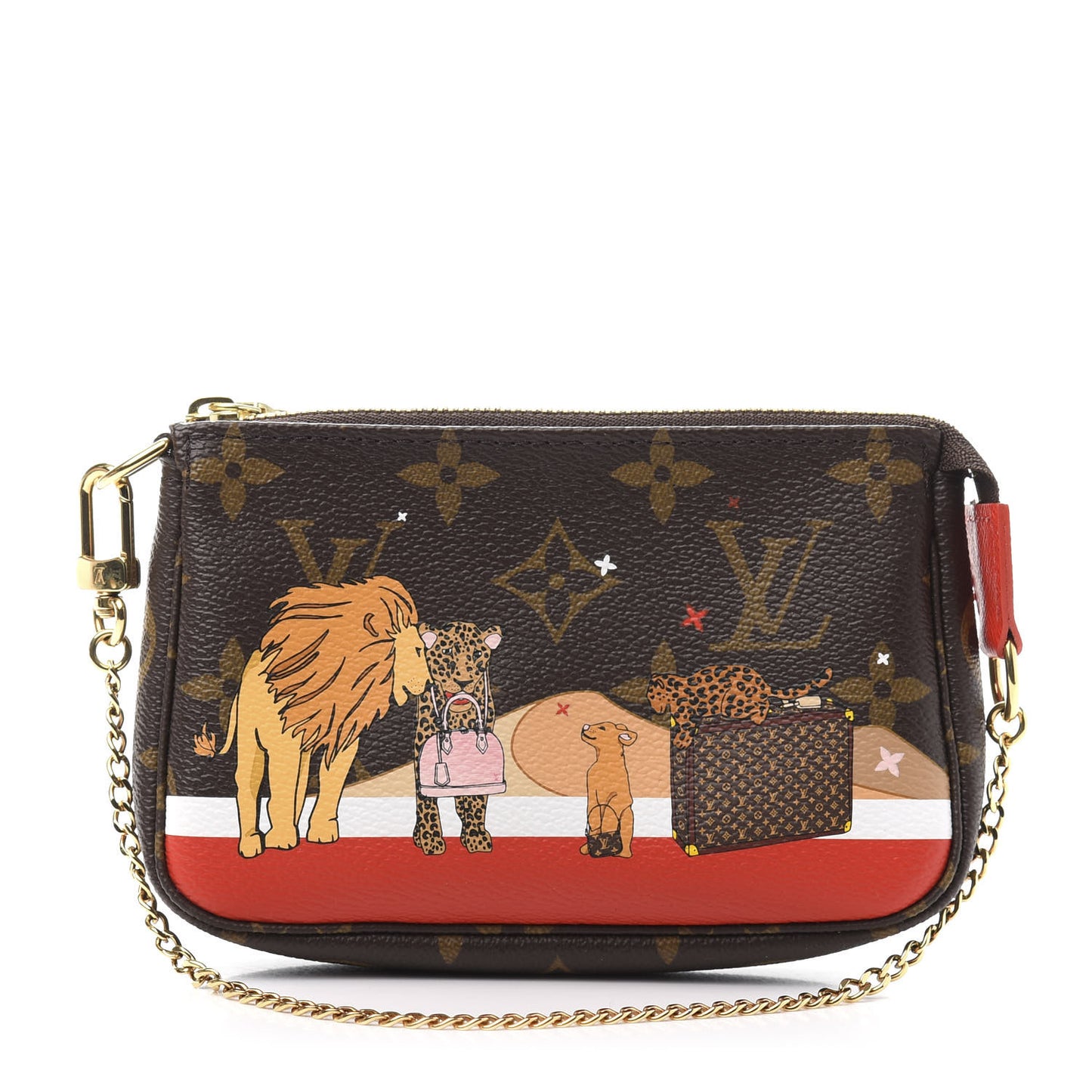 Monogram 2018 Christmas Animation Mini Cats Pochette Accessories
