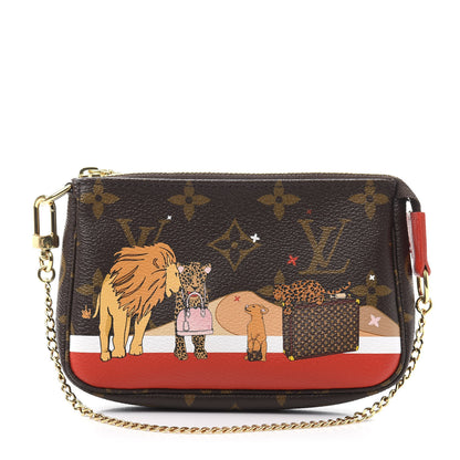 Louis Vuitton Monogram 2018 Christmas Animation Mini Cats Pochette Accessories 1 of 10