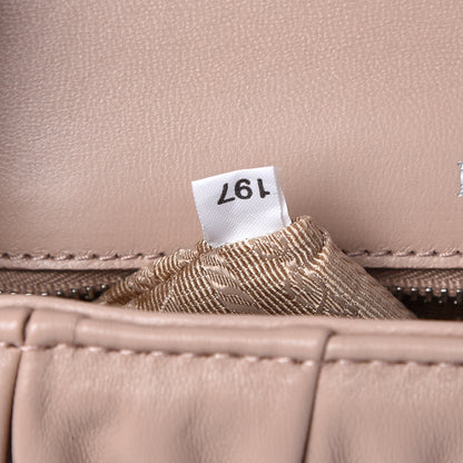 Prada Nappa Gaufre Small Sound Chain Flap Shoulder Bag Cipria 8 of 8