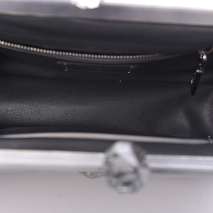 Prada Spazzolato Kisslock Clutch Grigio 5 of 13