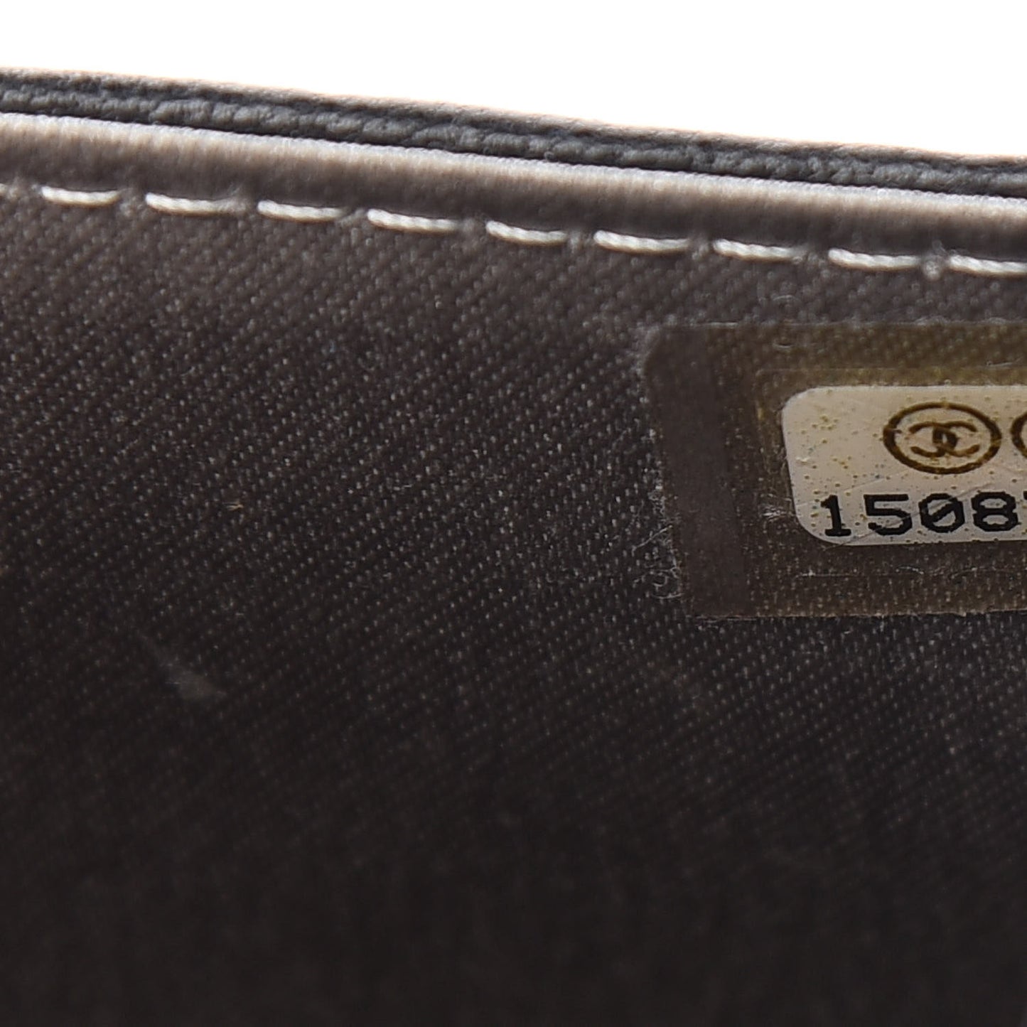 Lambskin Camellia Embossed Wallet on Chain WOC Black