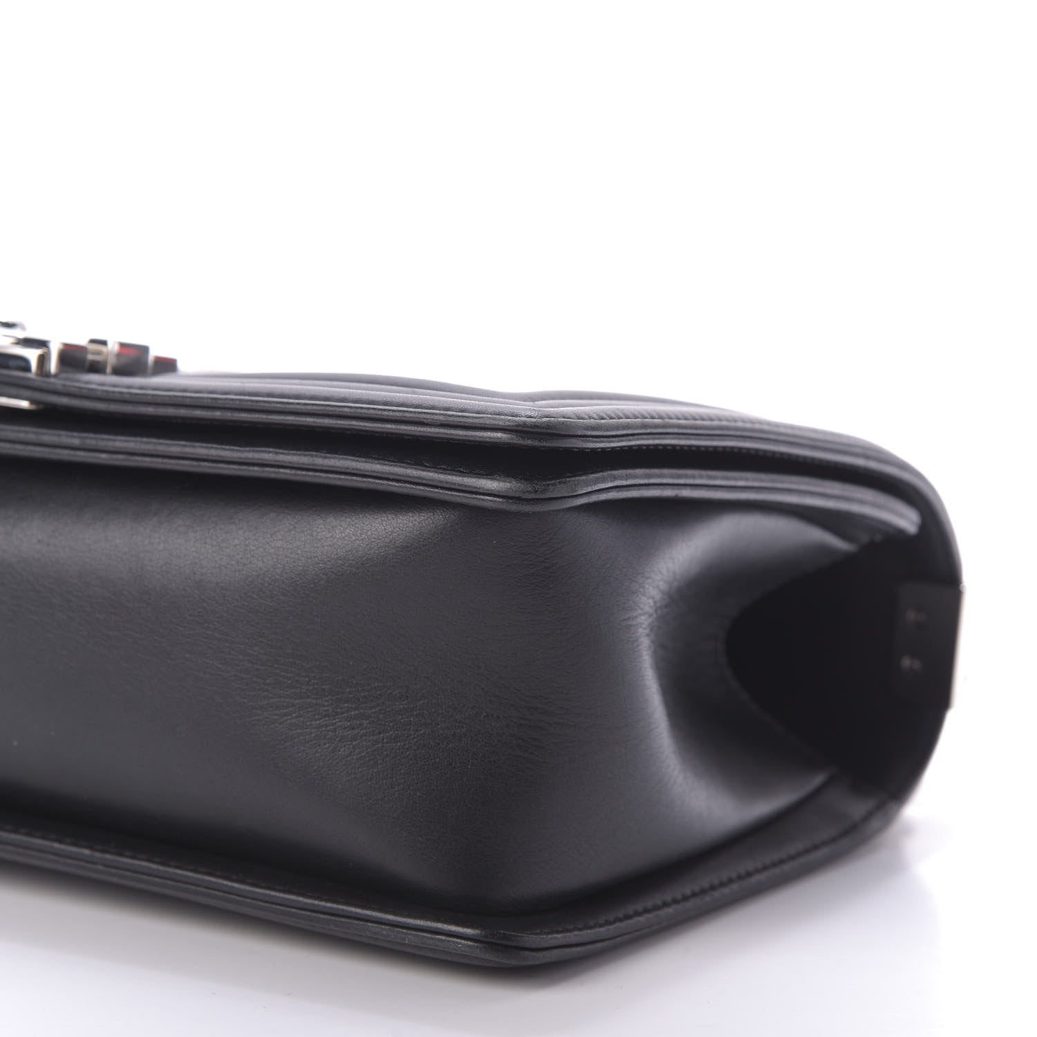 Chanel Calfskin Chevron Quilted Medium Boy Flap Black 7 of 9