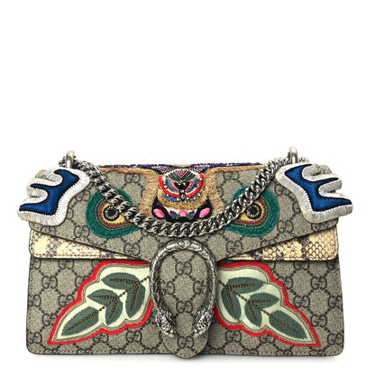 Gucci GG Supreme Monogram Snakeskin Embroidered Small Dionysus Shoulder Bag 1 of 9