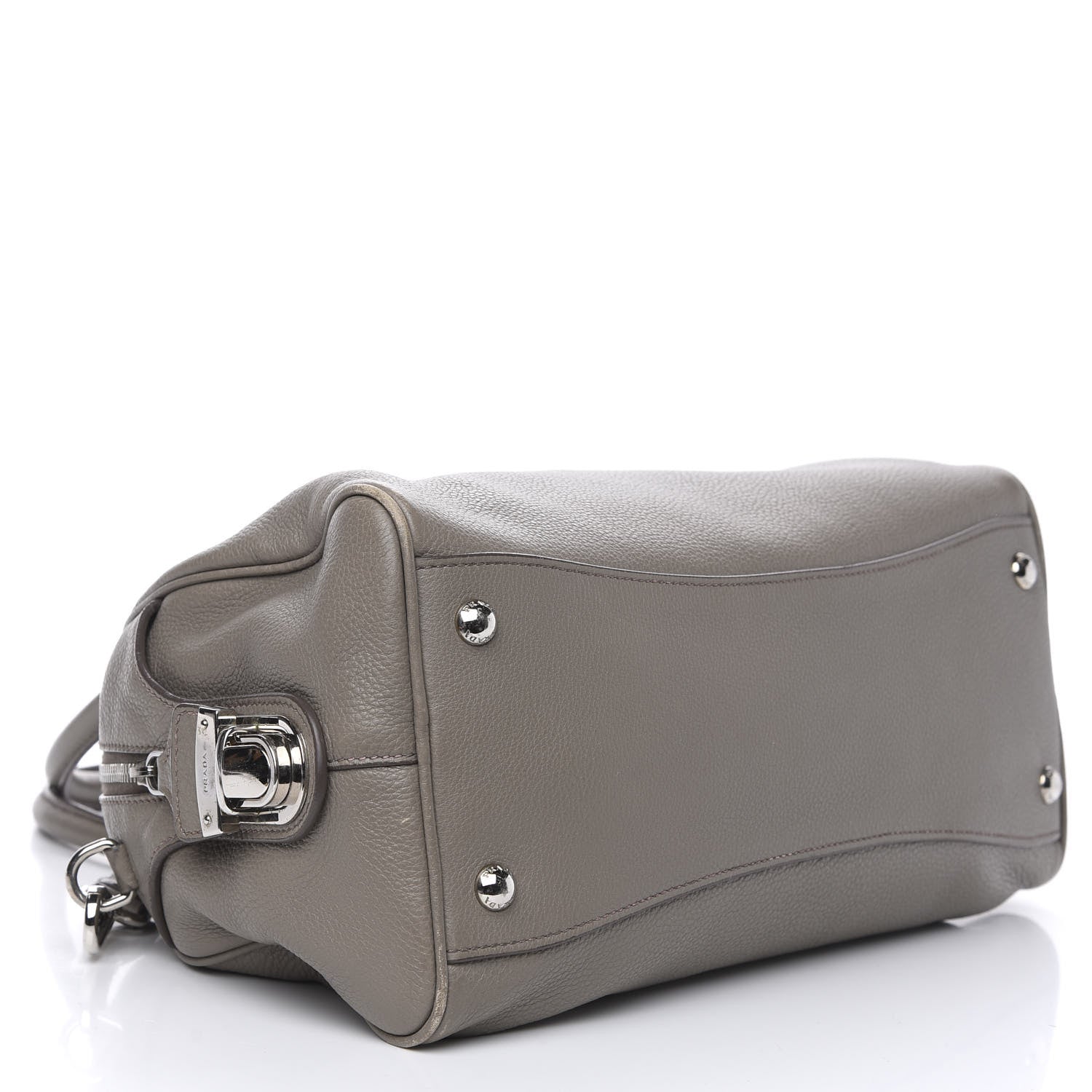 Prada Vitello Daino Dome Satchel Argilla 4 of 15