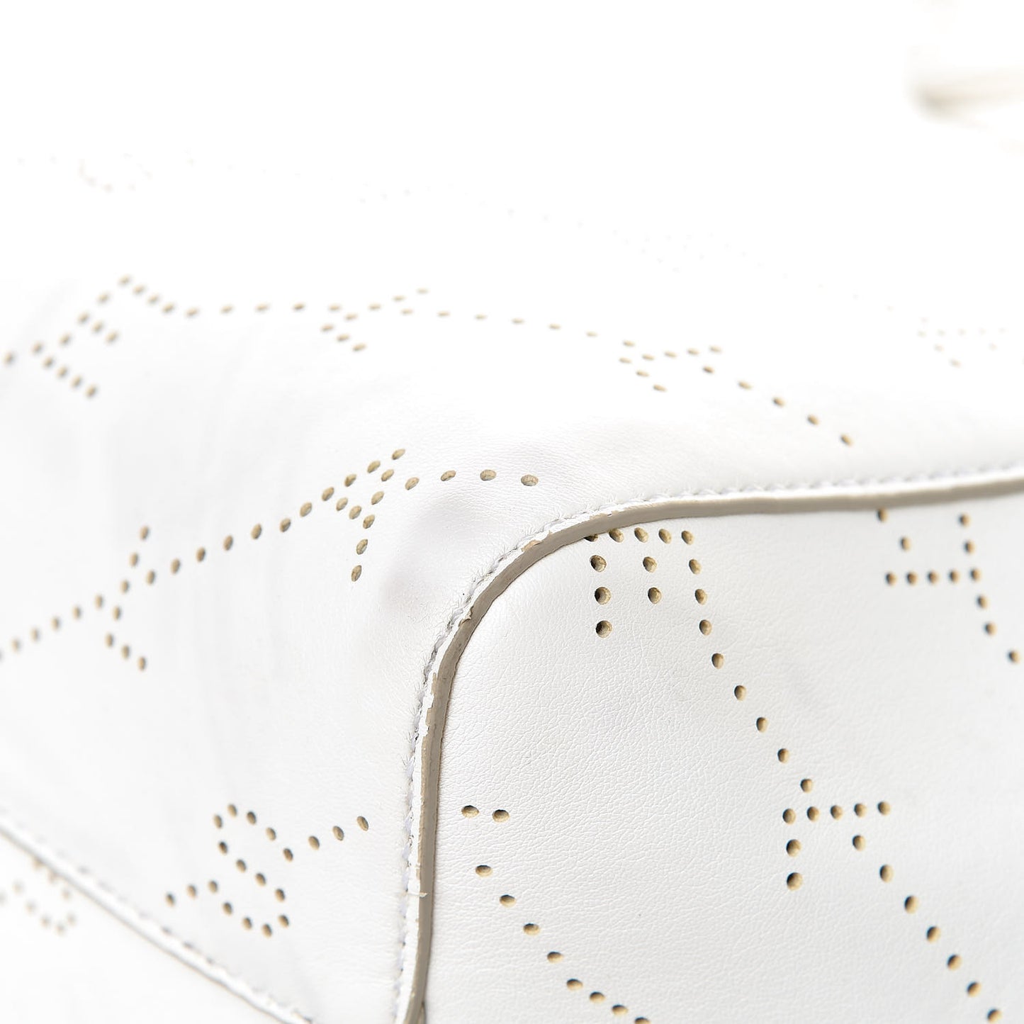 Eco Alter Nappa Perforated Logo Tote Optical White