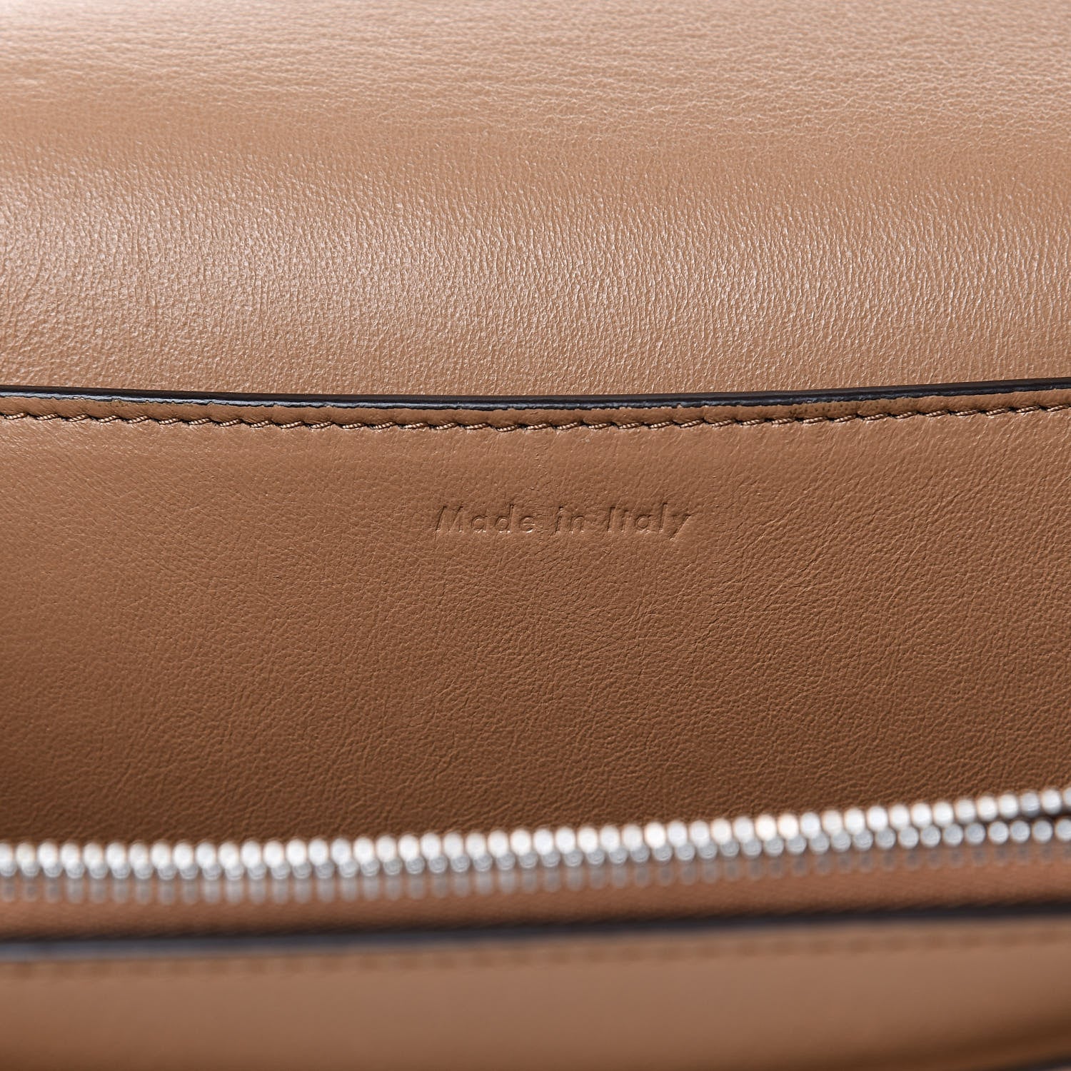 Celine Shiny Smooth Calfskin Medium Frame Shoulder Bag Tan Black 6 of 9