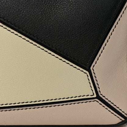 Loewe Calfskin Small Puzzle Bag Black Beige Green 6 of 8