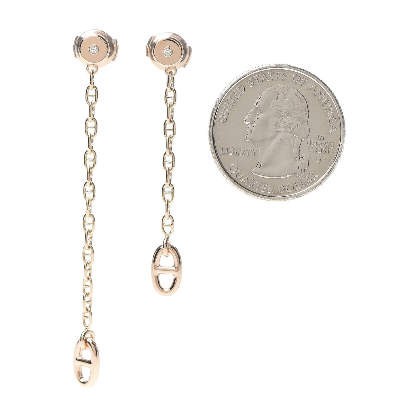 18K Rose Gold Diamond TPM Farandole Drop Earrings