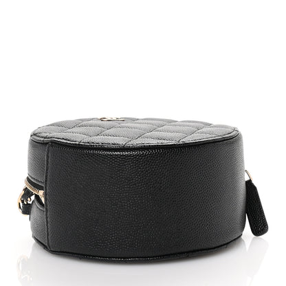 Chanel Caviar Quilted Round Clutch With Chain Black 3 of 9