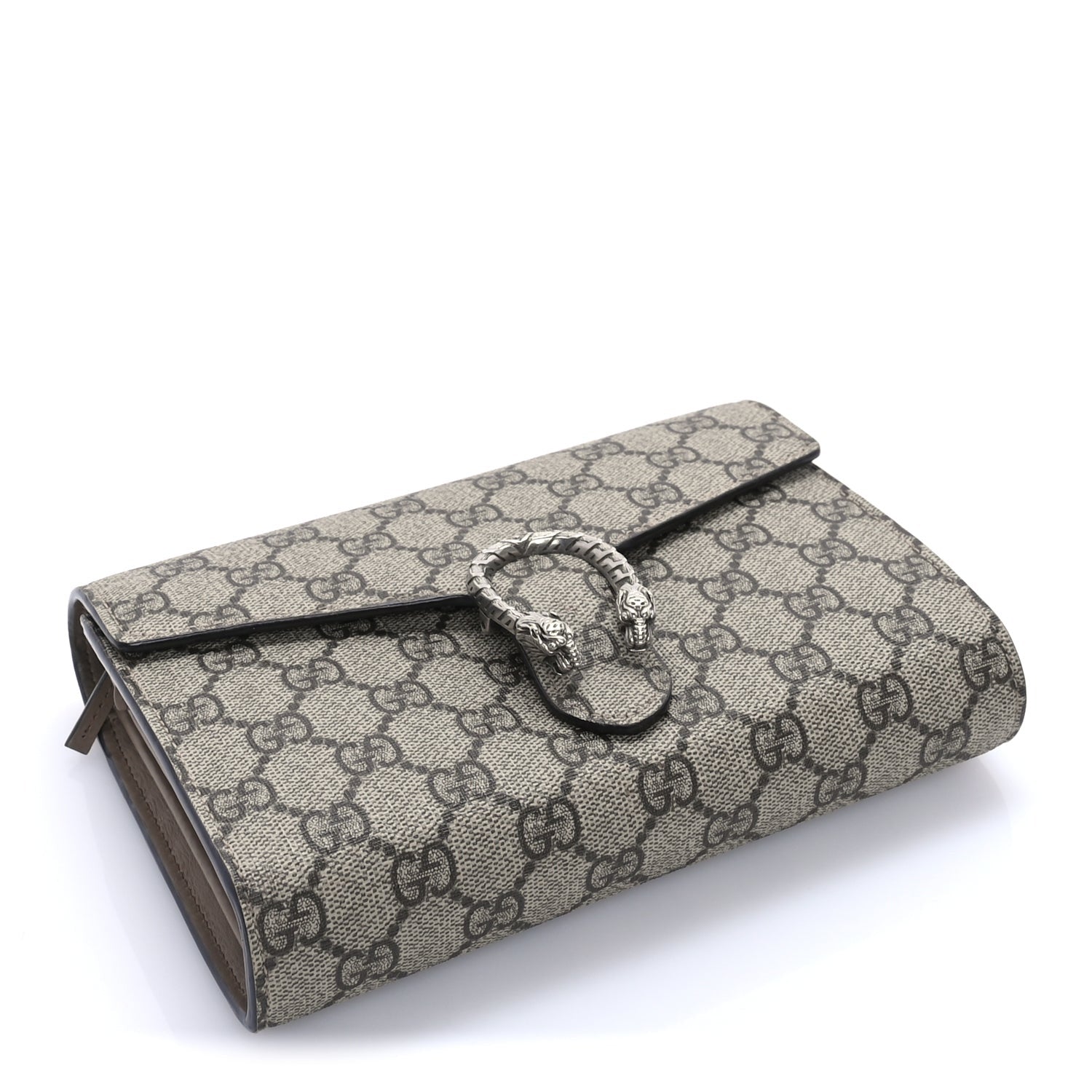 Gucci GG Supreme Monogram Mini Dionysus Chain Wallet  Beige Taupe 3 of 7