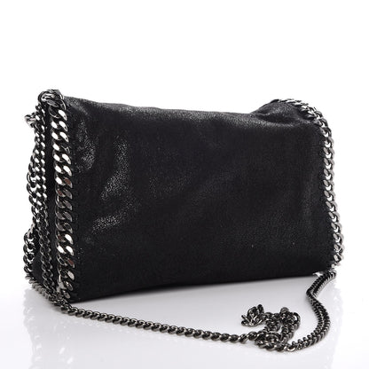 Stella McCartney Shaggy Deer Mini Falabella Fold Over Tote Black 4 of 8