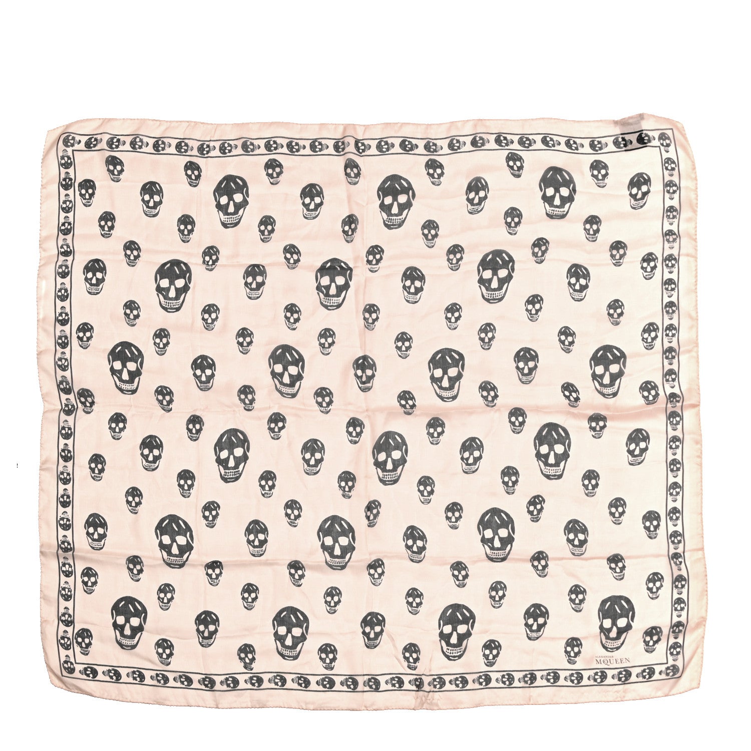Alexander McQueen Silk Chiffon Skull Scarf Pink 1 of 4
