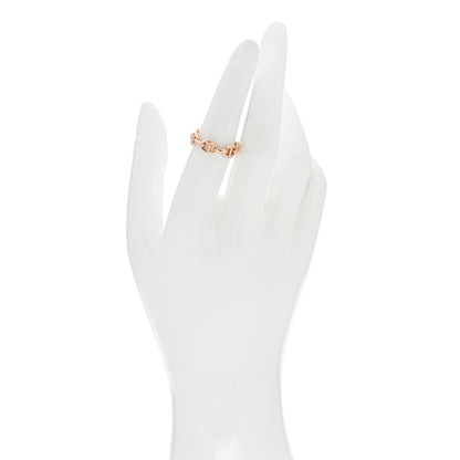 Hermes 18K Rose Gold PM Chaine D'Ancre Enchainee Ring 53 6.5 2 of 9