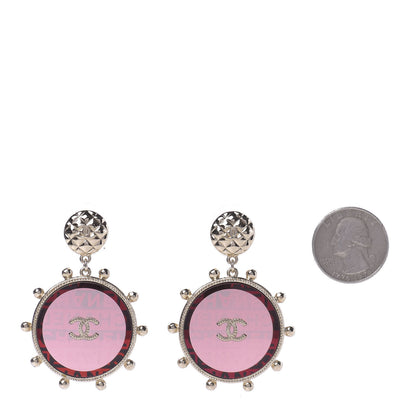 Chanel Quilted CC Nautical Wheel Earrings 2 of 8