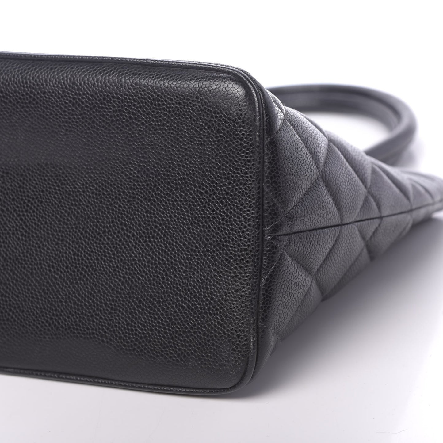 Caviar Quilted Medallion Tote Black