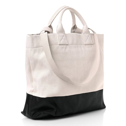 Gucci Canvas Logo Embossed Black Tote Beige 2 of 7