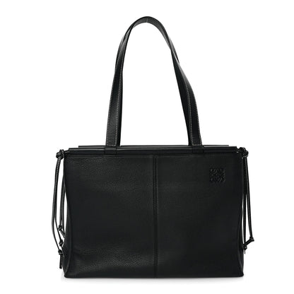 Loewe Grained Calfskin Small Cushion Tote Black 1 of 7