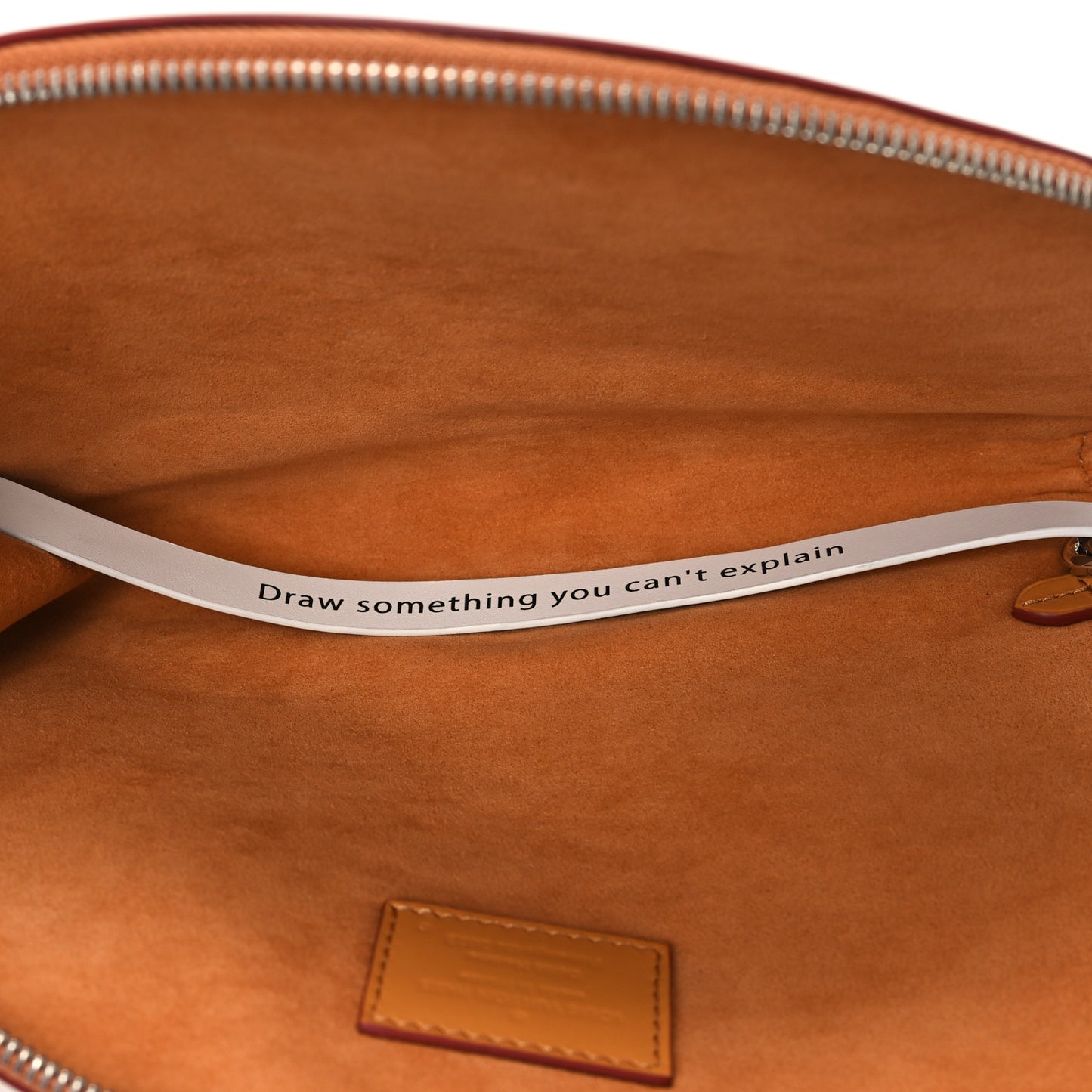 Calfskin Monogram Fortune Cookie Pouch Red