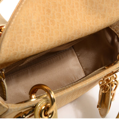 Christian Dior Suede Diorissimo Mini Lady Dior Gold 5 of 8