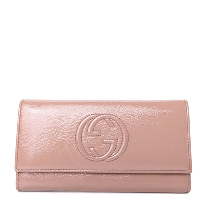 Gucci Patent Soho Continental Wallet Dark Cipria 1 of 8