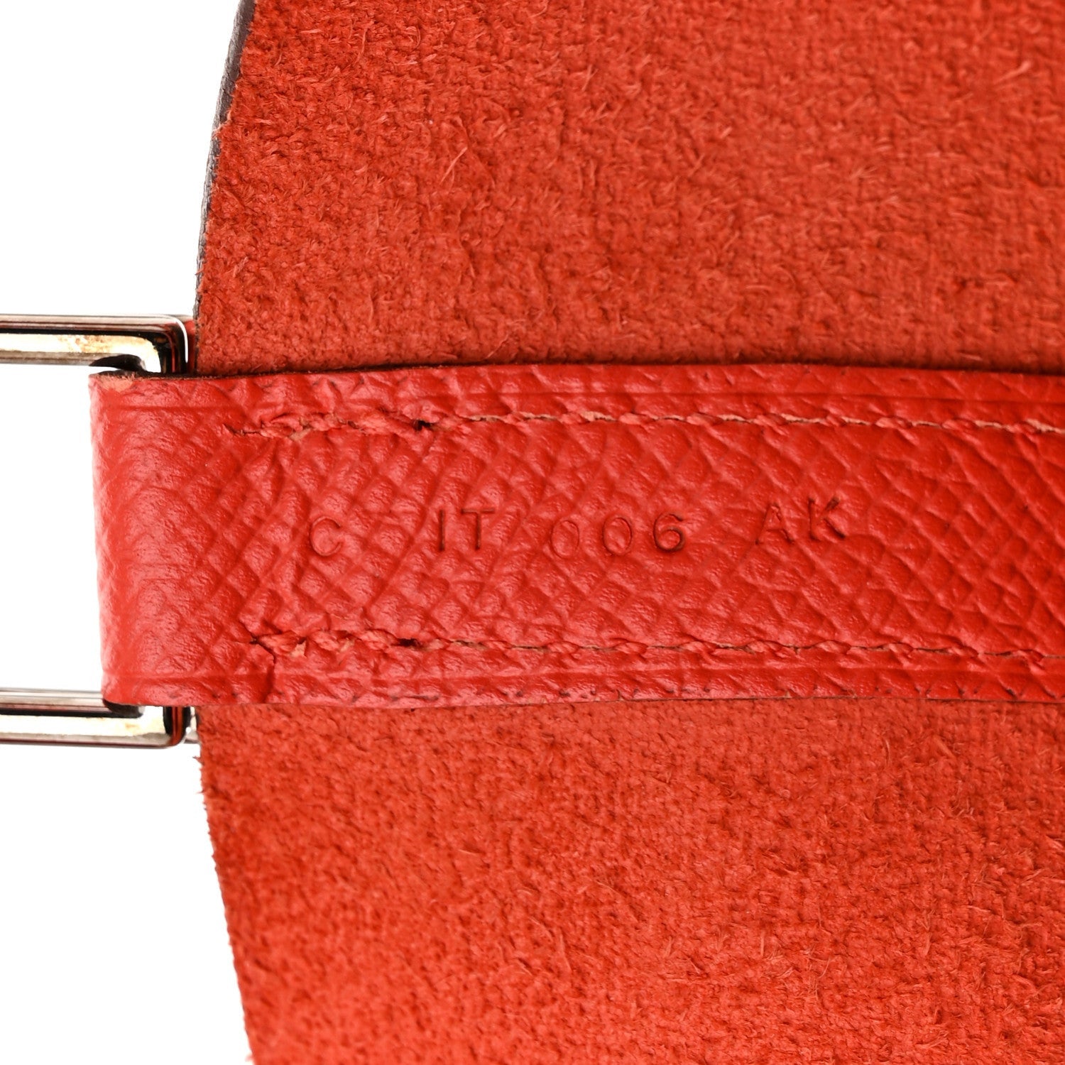 Hermes Epsom Tressage De Cuir Picotin Lock 22 MM Rouge Coeur Bleu du Nord Rouge H 7 of 7