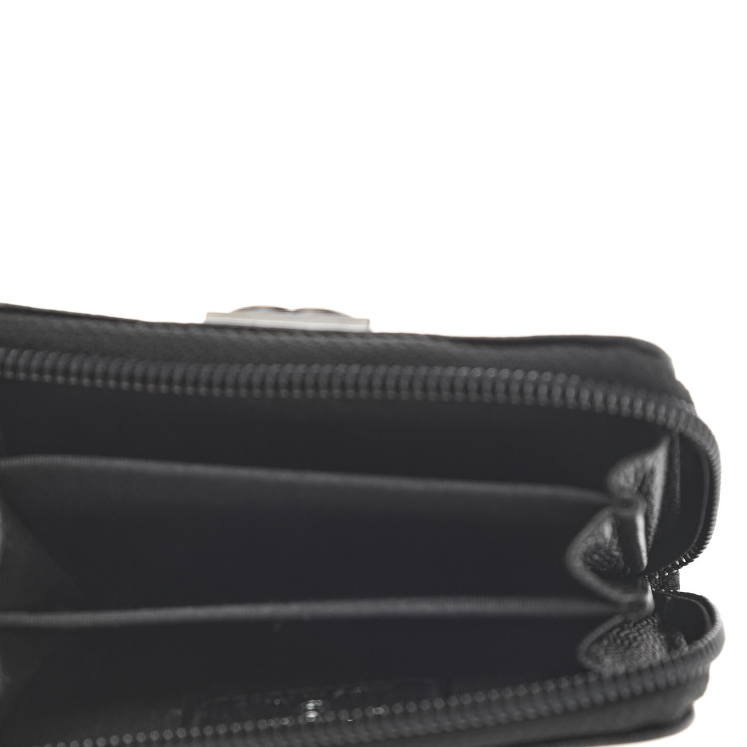 Chanel Caviar Quilted Boy Zip Around Coin Purse Wallet So Black 5 of 11