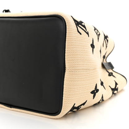 Louis Vuitton Cotton Monogram Embroidered Neonoe MM Beige Black 11 of 11