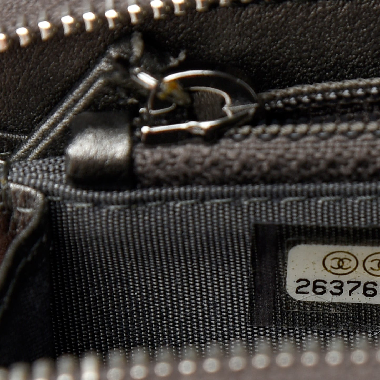 Caviar Quilted Medium Filigree Zip Around Wallet Dark Silver