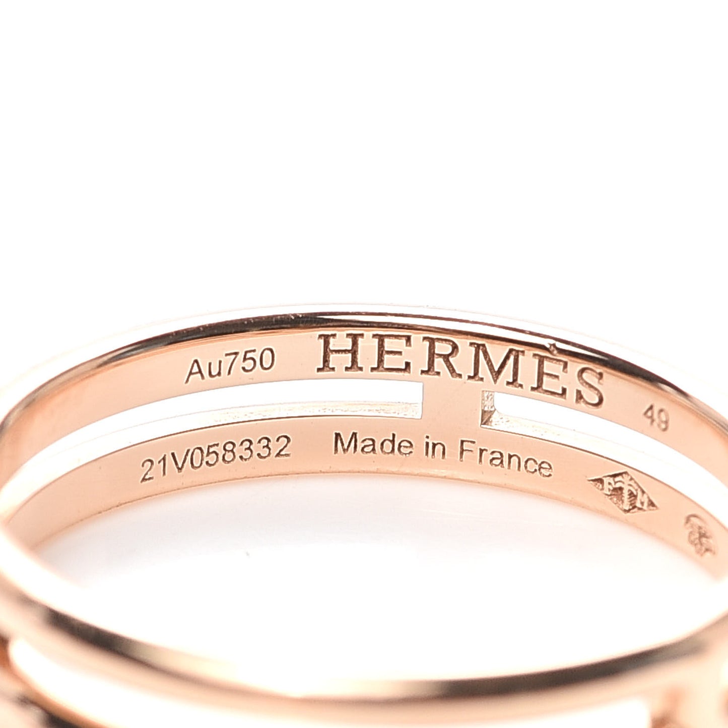 18K Rose Gold Ariane Wedding Band Ring 49 4.75