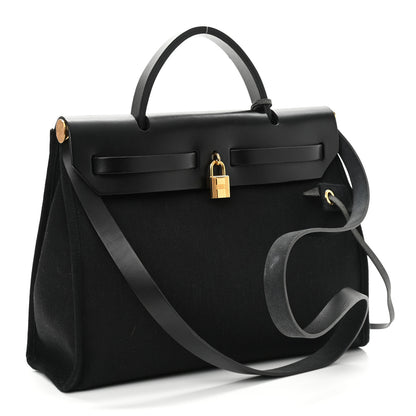 Hermes Toile Herbag Zip PM 31 Black 4 of 13