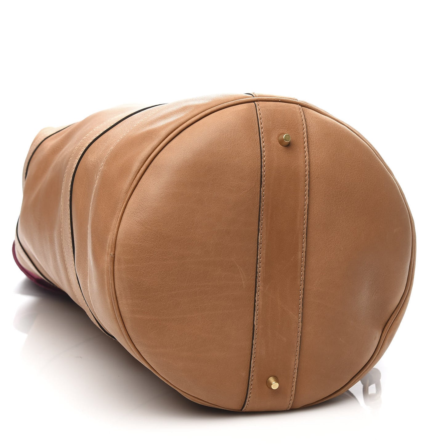 Soft Washed Calfskin Sling Duffle Biscotto