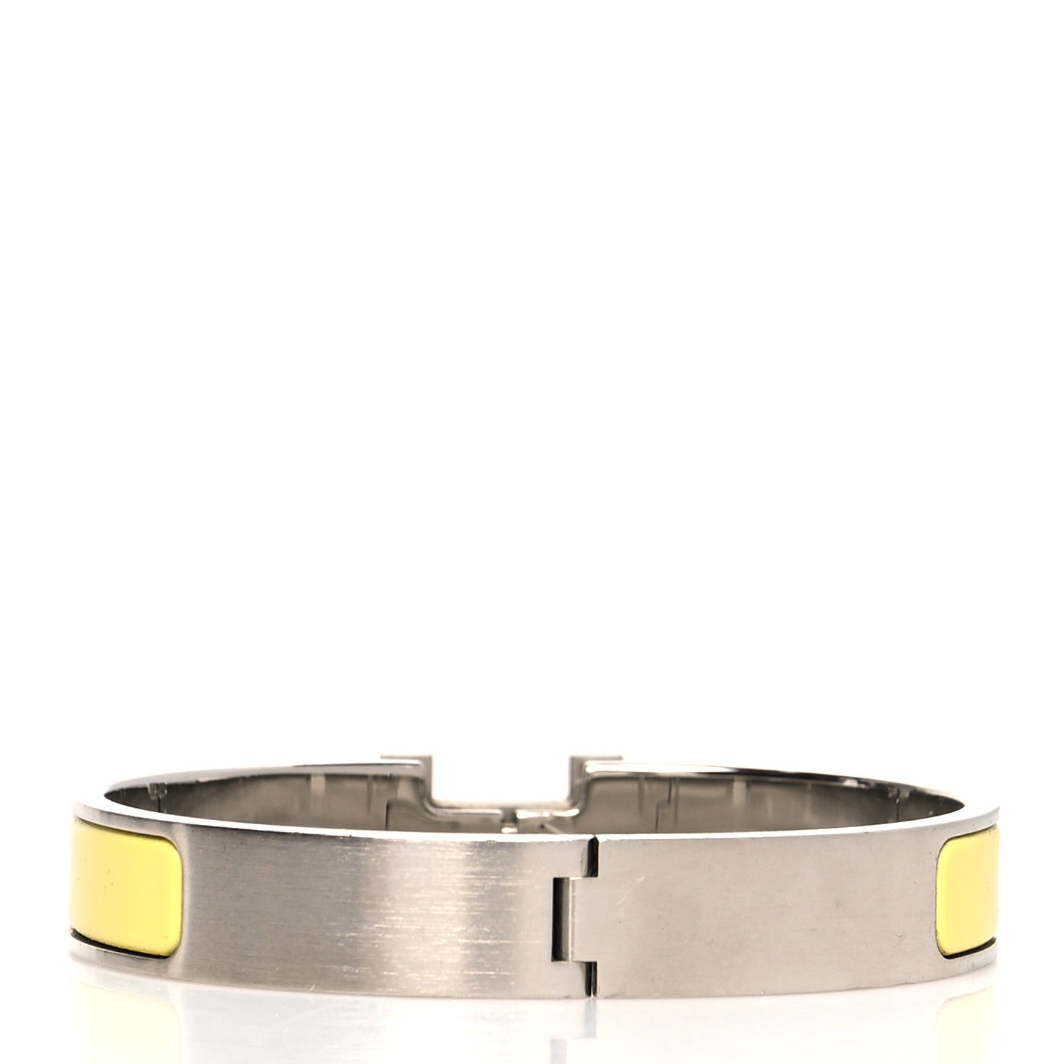 Hermes Matte Enamel Narrow Clic Clac HH Bracelet T5 Lime 3 of 5