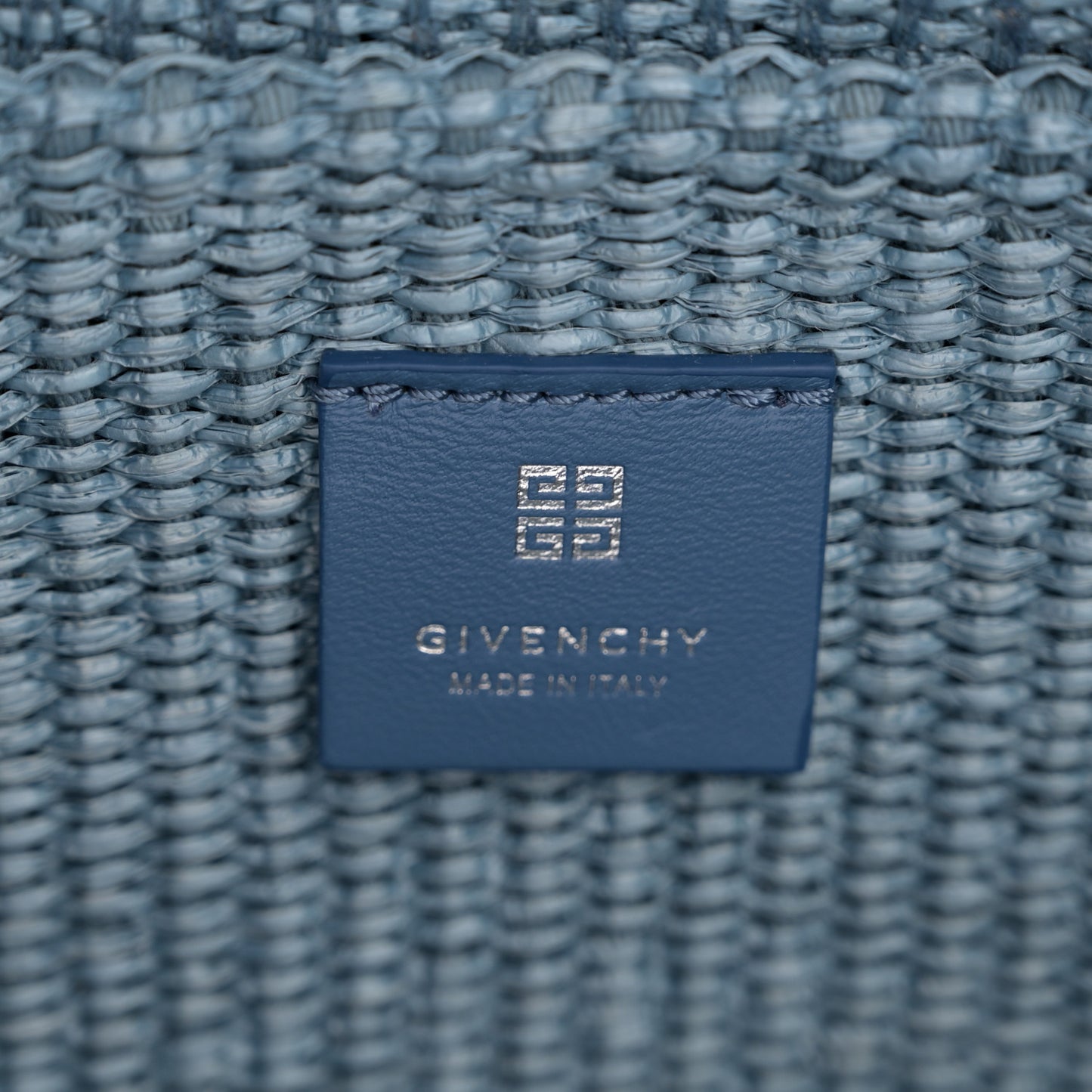 Raffia Large G Shopping Tote Blue