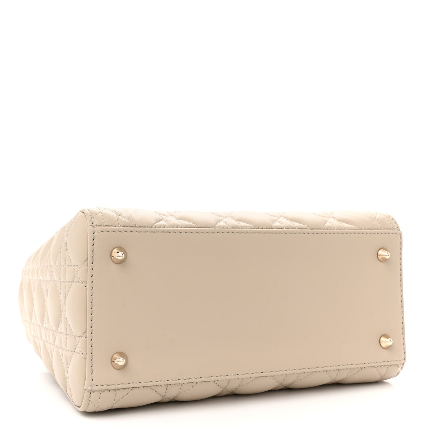 Lambskin Cannage Medium Lady Dior Beige