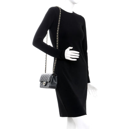 Chanel Caviar Quilted Mini Rectangular Flap Dark Grey 2 of 8