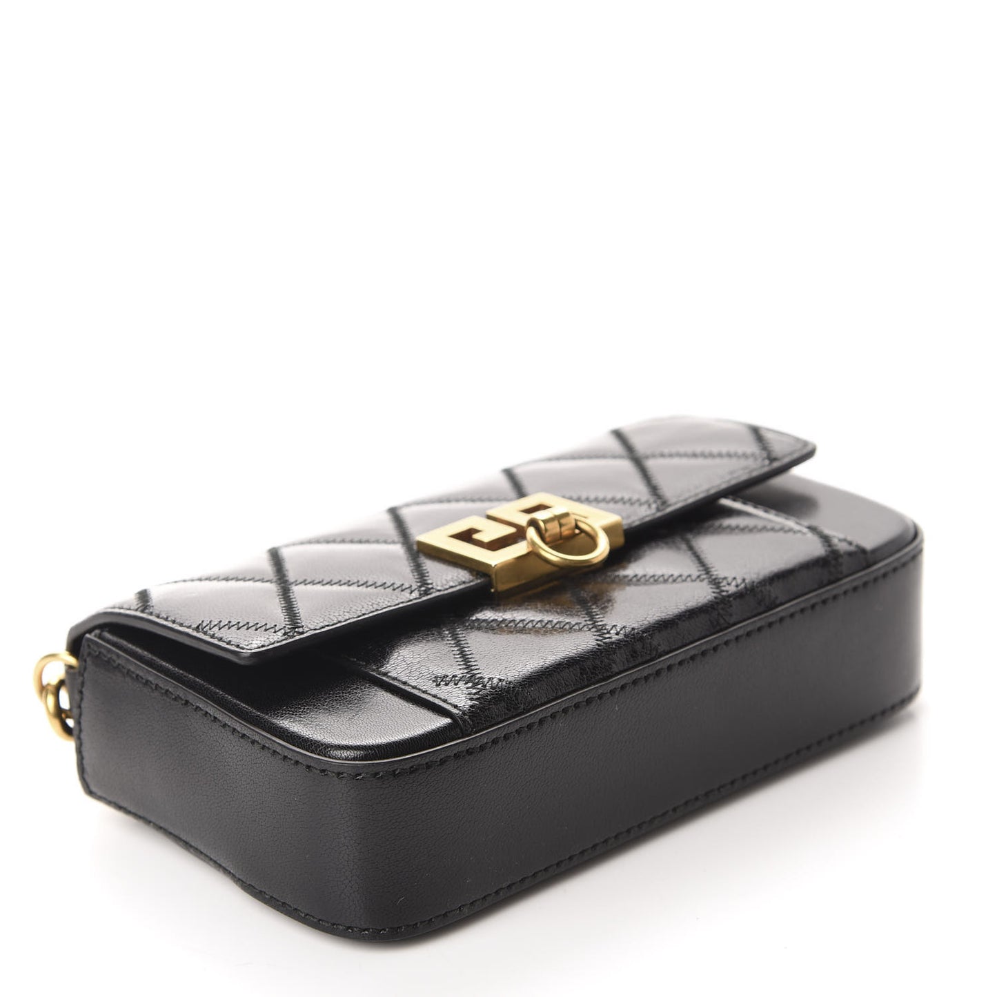 Goatskin Quilted GV3 Mini Pocket Convertible Bag Black