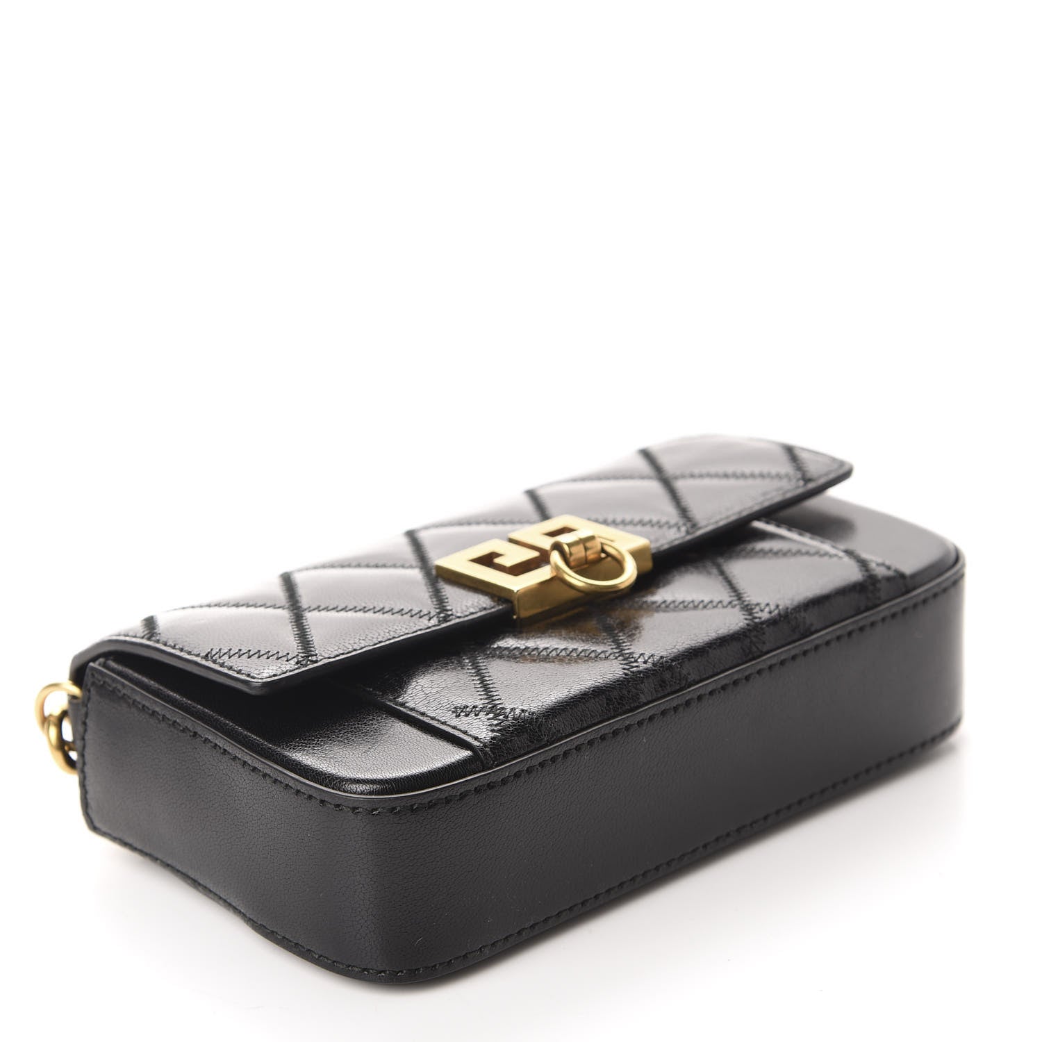 Givenchy Goatskin Quilted GV3 Mini Pocket Convertible Bag Black 4 of 12