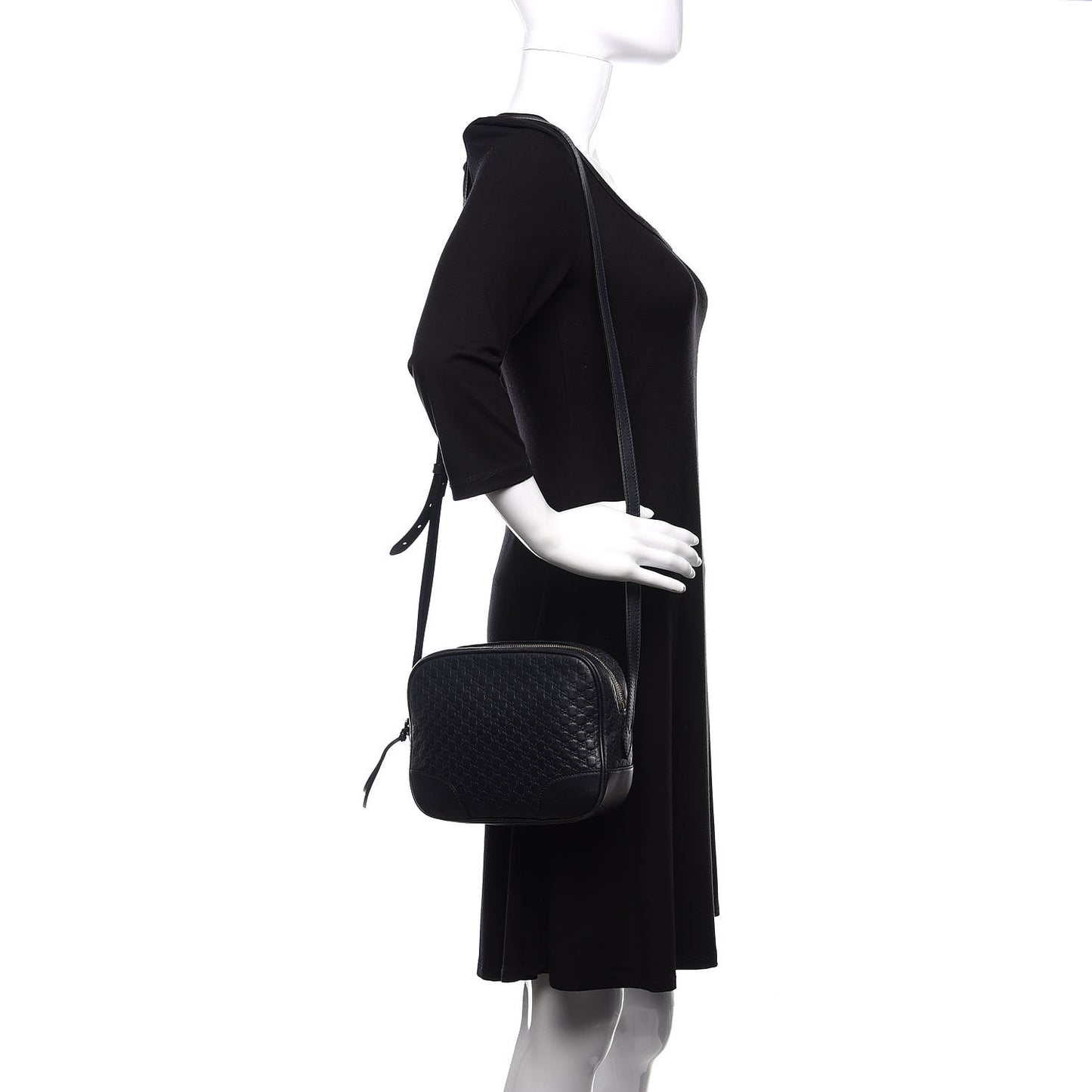 Soft Microguccissima Mini Bree Messenger Bag Blue