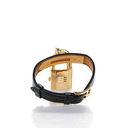 Hermes Stainless Steel Barenia 20mm Kelly Cadena Double Tour Quartz Watch Noir 4 of 8