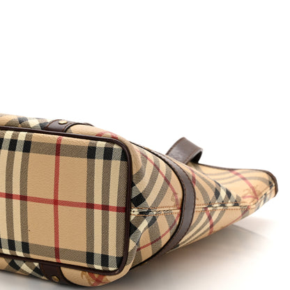 Burberry Haymarket Check Studded Tote Chocolate 11 of 12