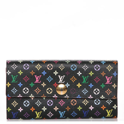 Louis Vuitton Monogram Multicolor Sarah Wallet Black Grenade 1 of 7
