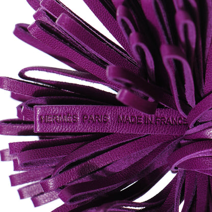 Hermes Lambskin Carmen Tassel Key Holder Anemone 5 of 6