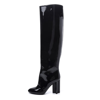 Louis Vuitton Patent Silhouette Boots 38 Black 1 of 8