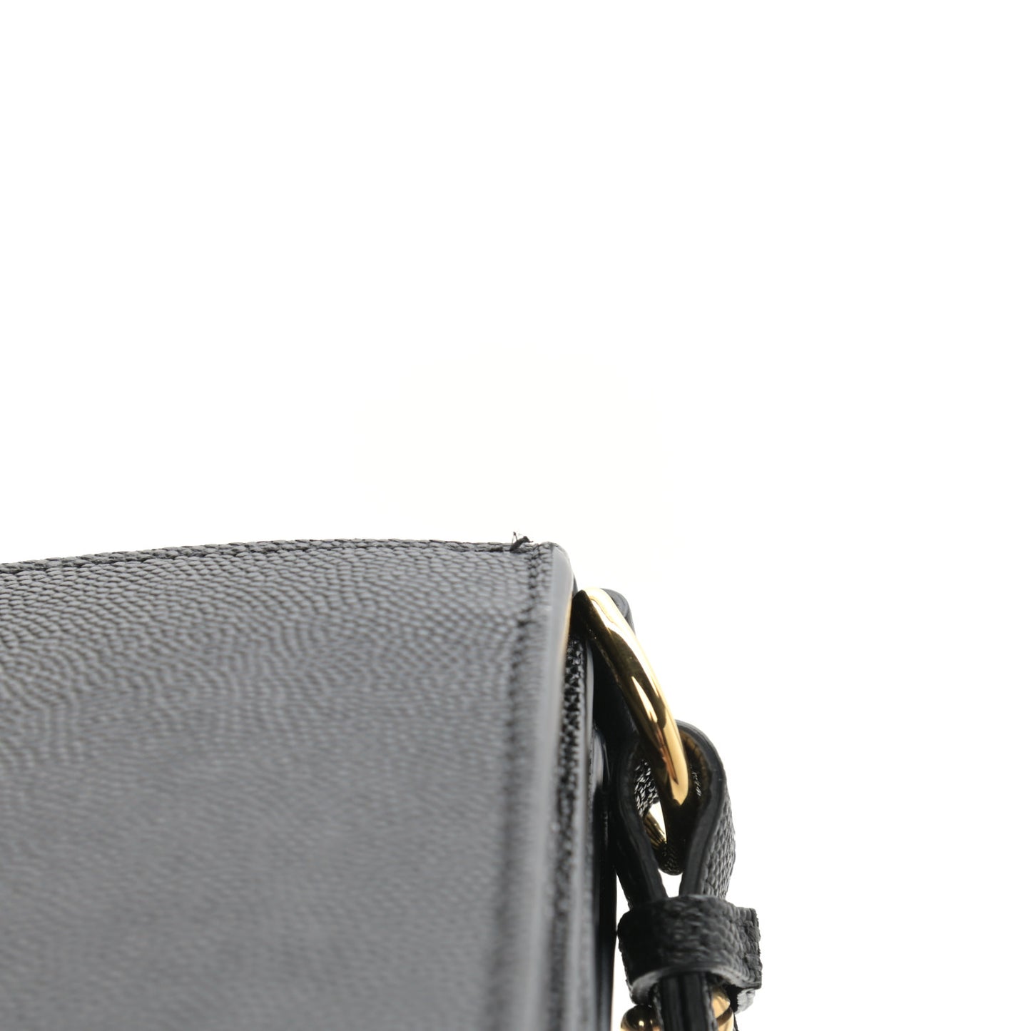 Grained Calfskin Small TB Bag Black