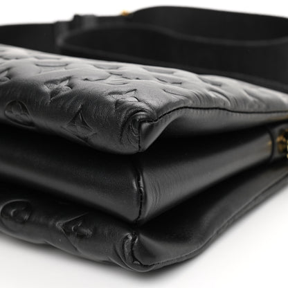 Louis Vuitton Lambskin Embossed Monogram Coussin PM Black 8 of 8