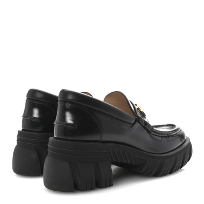 Gucci Cordovan Lux Womens Harald Horsebit 25mm Platform Loafers 40 Black 5 of 7
