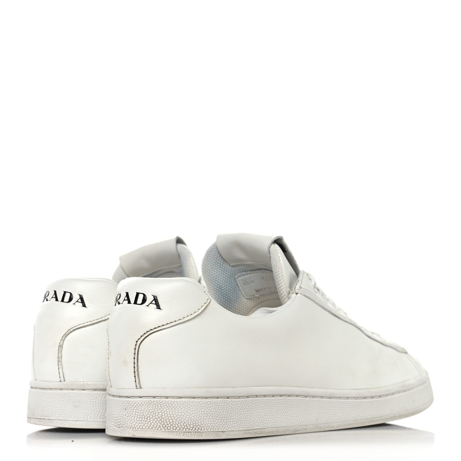 Prada Vitello Mens Logo Low Top Sneakers 43 White 5 of 10