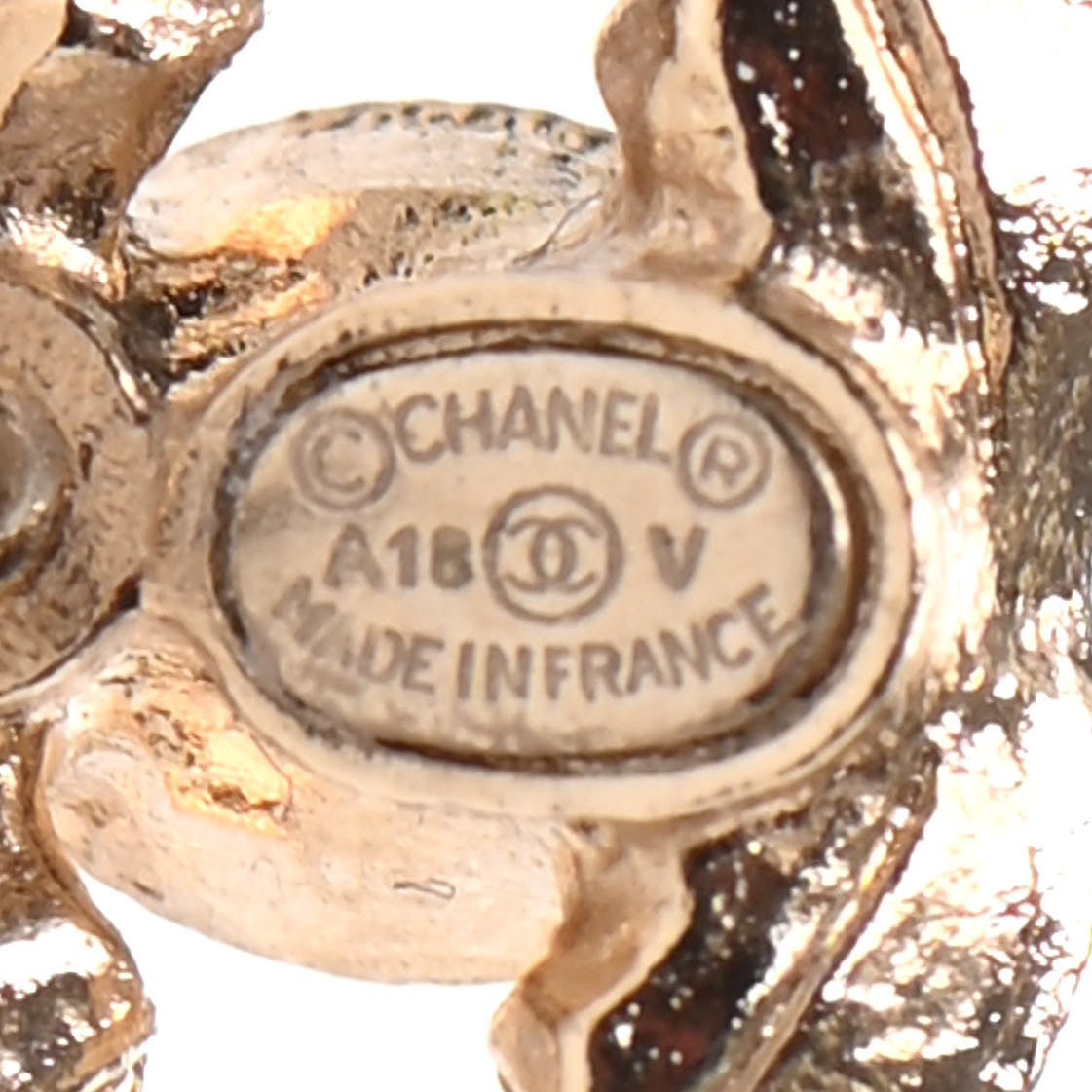 Crystal Mini CC Earrings Gold