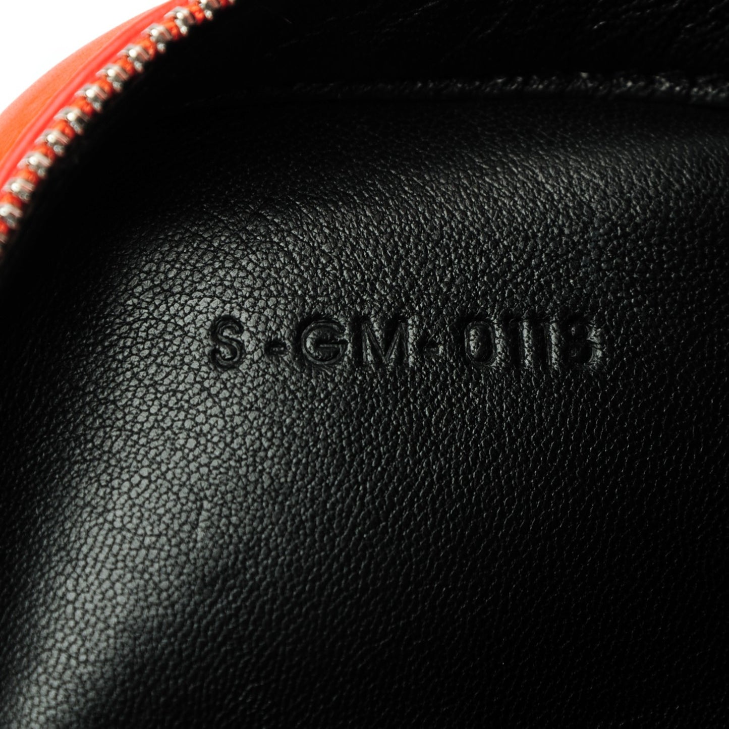 Nappa Side Lock Dragonne Clutch Bright Orange